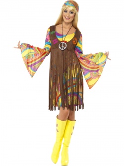 Kostým Hippie - hnědá vesta