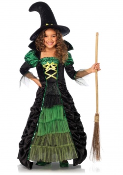 Dětský kostým Zelená čarodějka