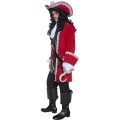 Kostým Pirát kapitán červený 